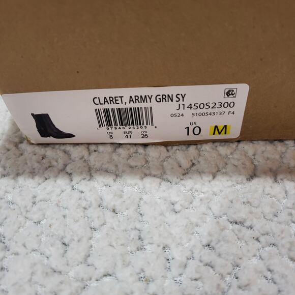NEW ZODIAC Womens Claret Block Heel Bootie Army Green SIZE 10 M - Picture 7 of 7